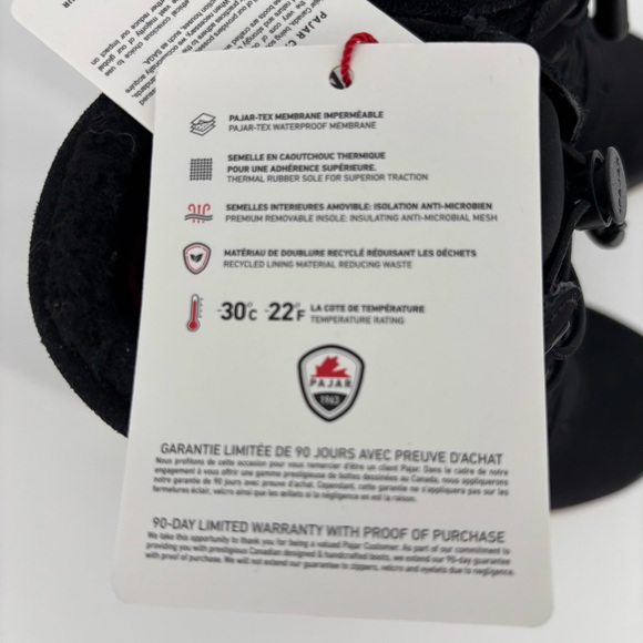 Pajar NWT Boys' Black Troop Waterproof Insulated Snow Boots, 2 - Picture 15 of 16